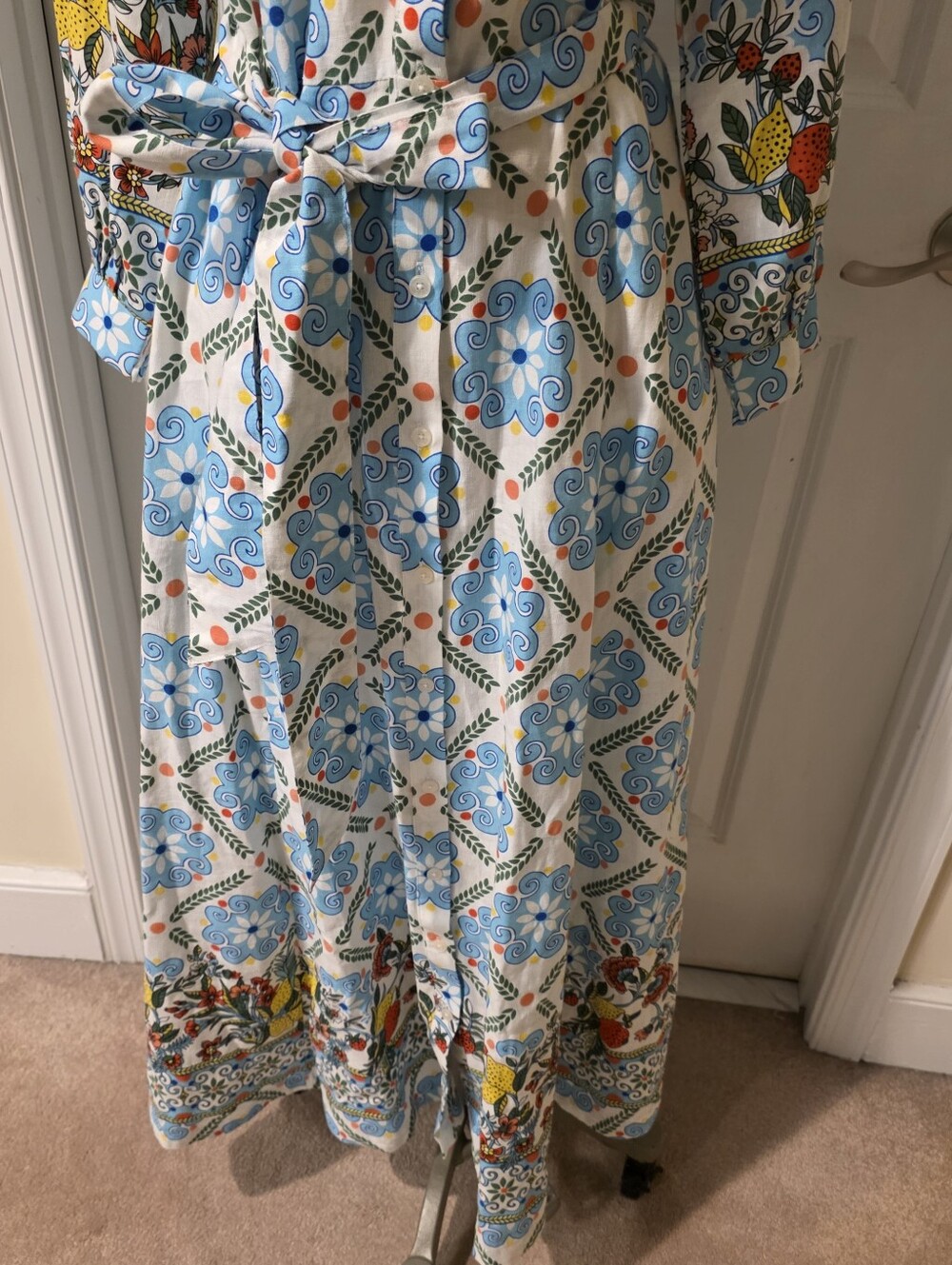 Boden Clara Linen Maxi Dress Size 14 - Picture 2 of 11